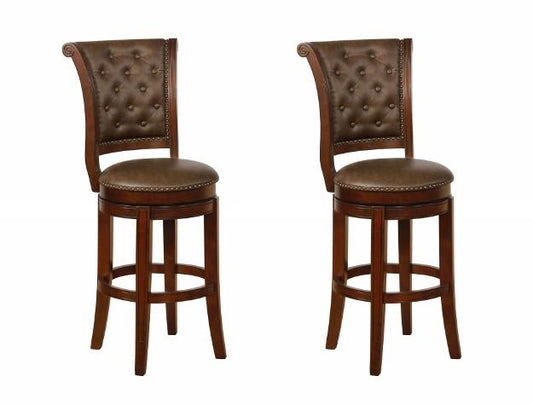 Granville 29" Espresso Swivel Bar Stool, Set of 2