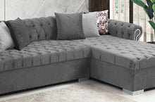 Load image into Gallery viewer, Icarus Gray Velvet Sectional
