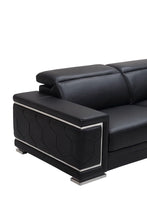 Load image into Gallery viewer, Adrian Black LEATHER MATCH Sofa and Loveseat MI 2205
