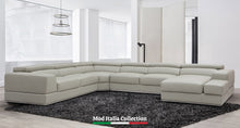 Load image into Gallery viewer, Pella Taupe Leather Match Sectional MI5106