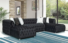 Load image into Gallery viewer, Valentino Black Velvet Double Chaise Sectional S5002