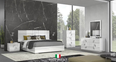 Infinity Collection White Italian Bedroom Set