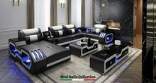 Load image into Gallery viewer, Matrix Black Sectional with Coffee Table and TV Stand S9916