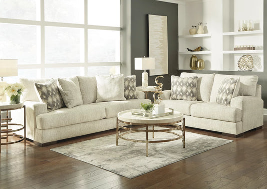 Caretti Parchment Sofa and Loveseat 12303