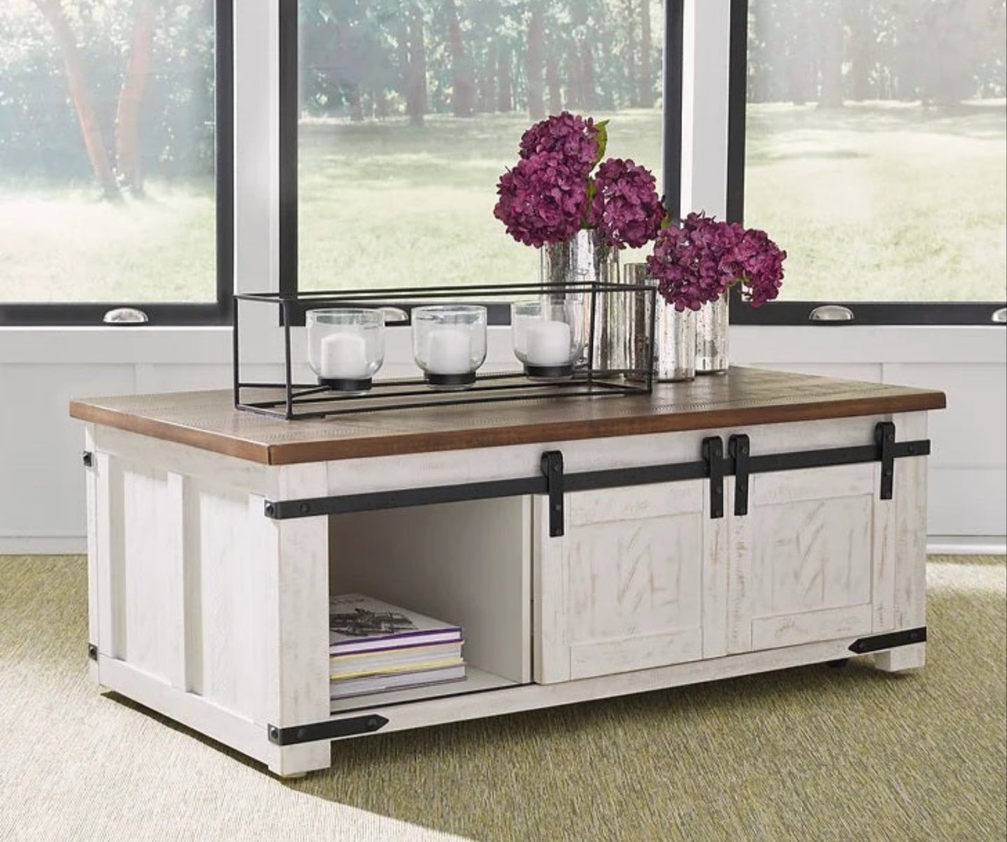 Wystfield White/Brown Coffee Table T969 Harwin Furniture