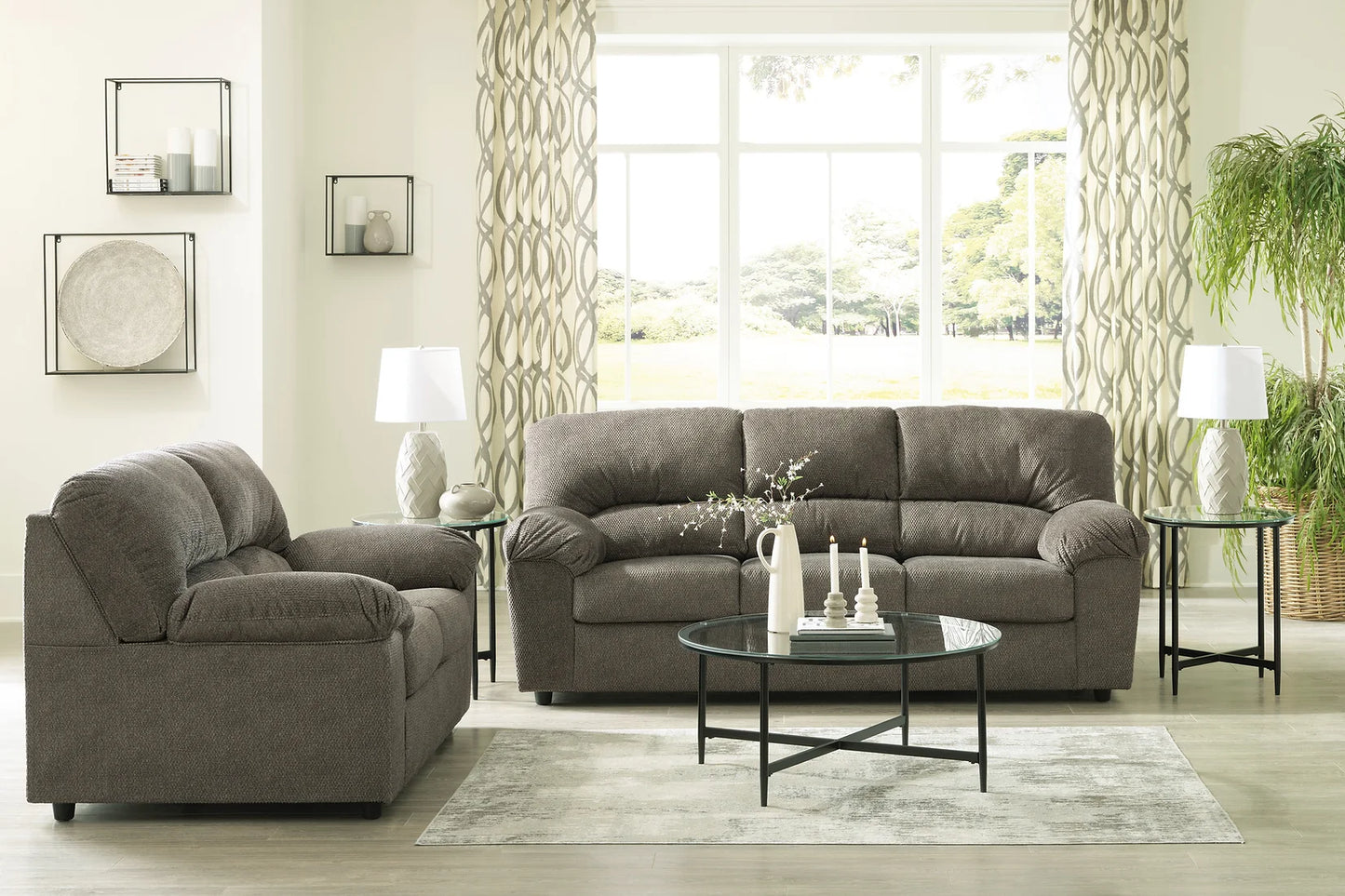 Norlou Flanel Sofa and Loveseat 29502