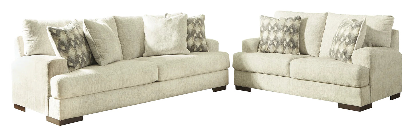 Caretti Parchment Sofa and Loveseat 12303