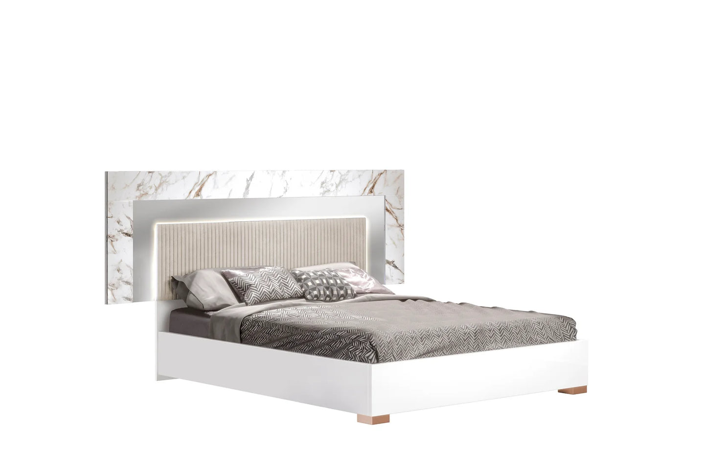 Cruz Collection LED Platform Italian Bedroom Set