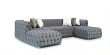 Load image into Gallery viewer, Valentino Grey Velvet Double Chaise Sectional S5001
