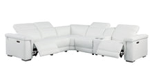 Load image into Gallery viewer, Leonardo White POWER Top Grain Leather Match Sectional  MI632