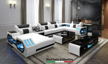 Load image into Gallery viewer, Matrix White Sectional with Coffee Table and TV Stand S9916