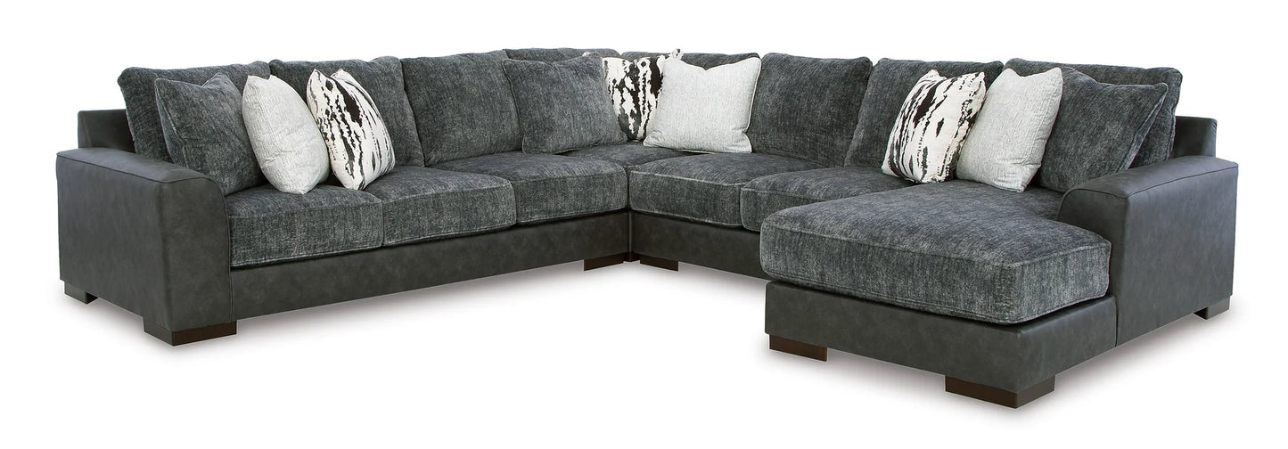 Larkstone Pewter 4pc RAF Sectional