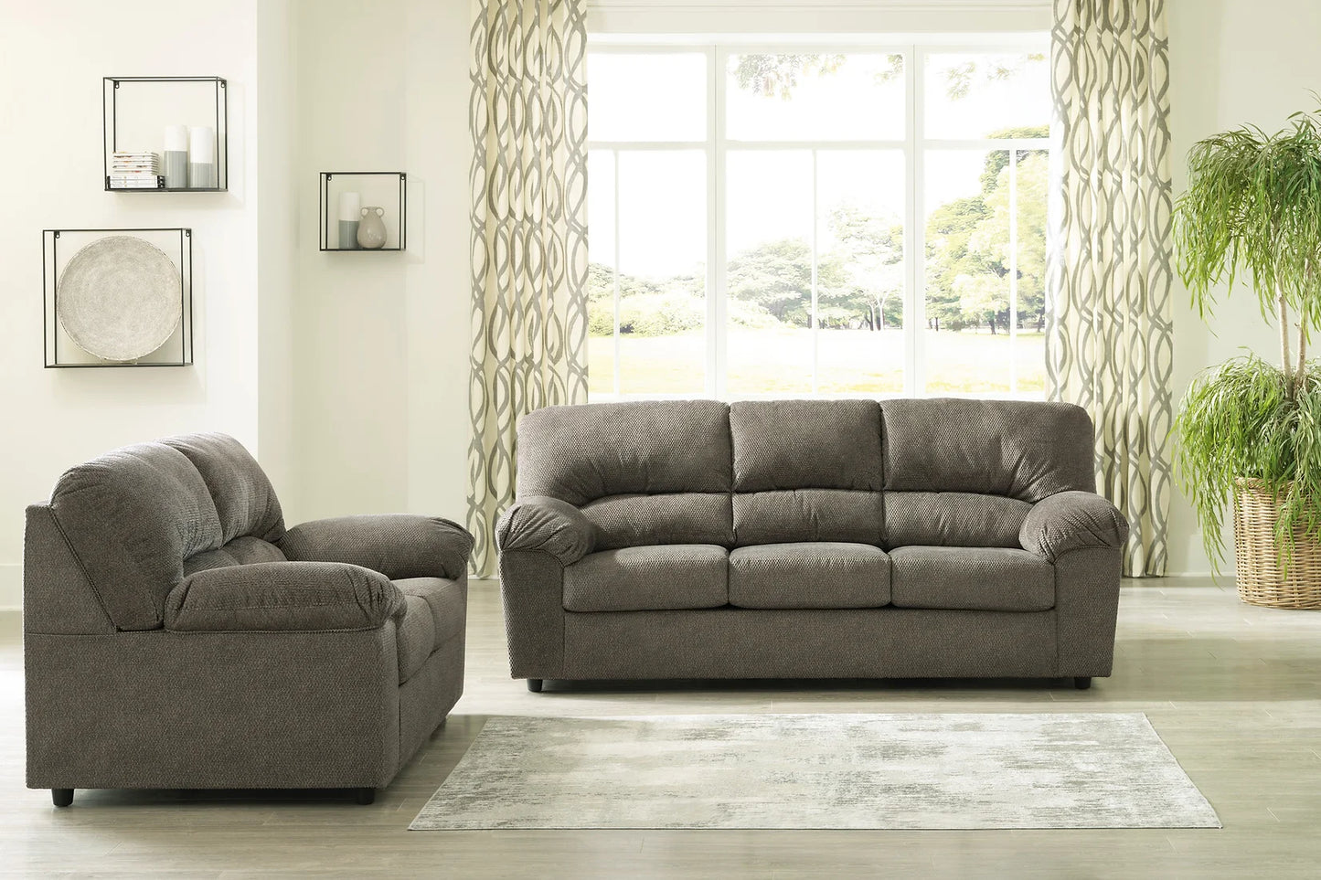 Norlou Flanel Sofa and Loveseat 29502