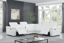 Load image into Gallery viewer, Leonardo White POWER Top Grain Leather Match Sectional  MI632