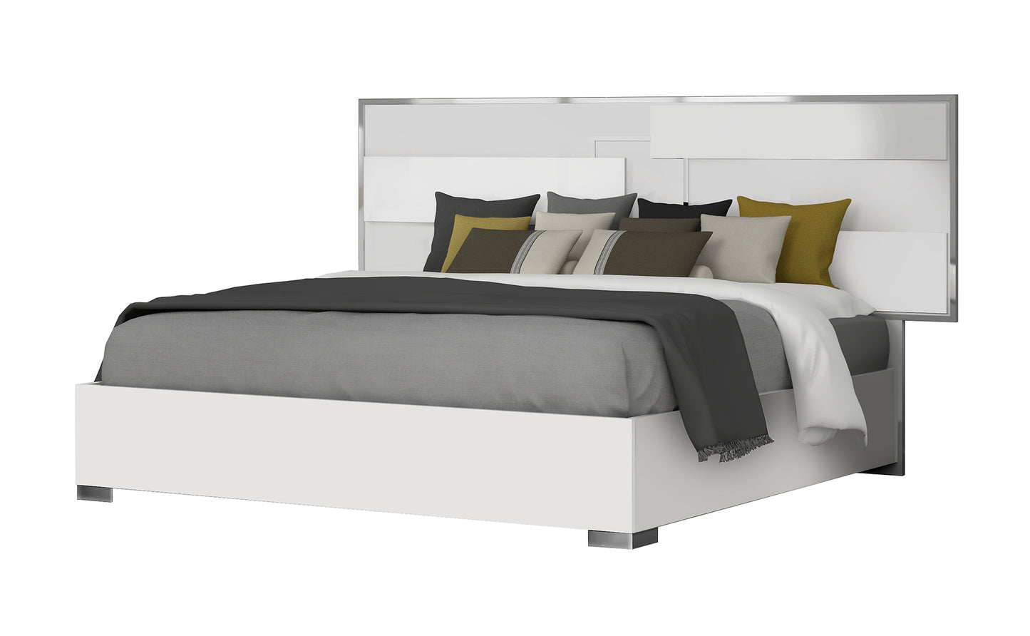 Infinity Collection White Italian Bedroom Set