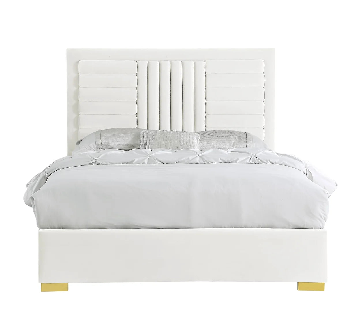 Anita Ivory Queen Platform Bed B820