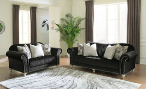 Harriotte Black Sofa and Loveseat 26206