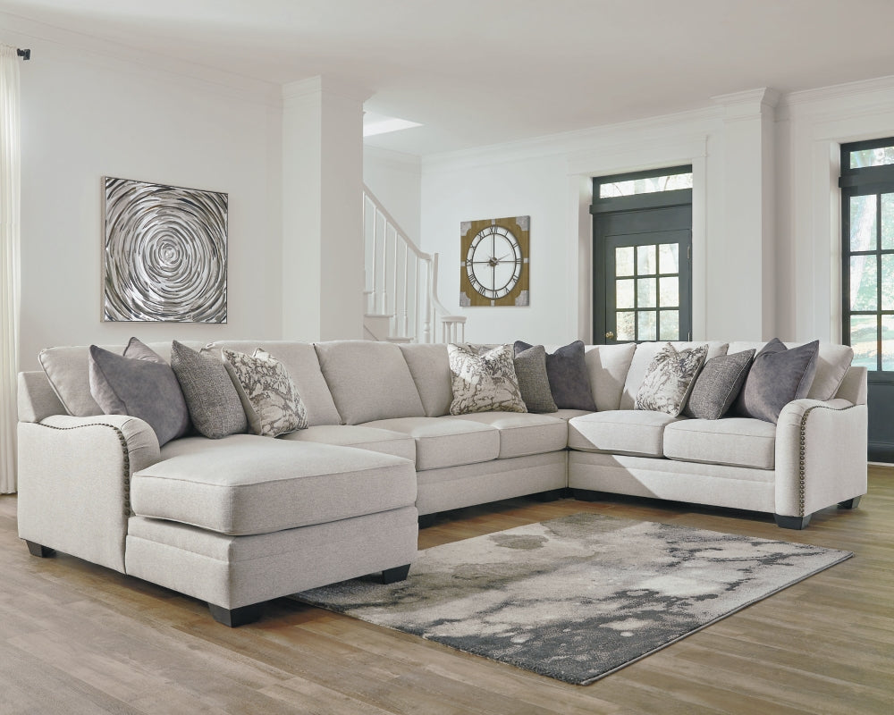 Dellara Chalk 5-Piece LAF Sectional with Chaise | 32101