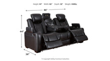 Load image into Gallery viewer, Party Time Midnight Power Reclining Sofa | 37003