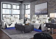 Load image into Gallery viewer, Party Time White LED Power Reclining  Sofa and Loveseat 37004