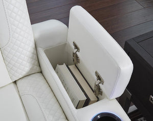 Party Time White LED/POWER Reclining  Sofa and Loveseat 37004