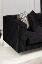 Load image into Gallery viewer, Piera Velvet Black Reversible Sectional