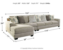 Load image into Gallery viewer, Ardsley Pewter 3-Piece Sectional with Chaise | 39504