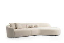 Load image into Gallery viewer, Cloe Ivory Boucle Curved RAF Sectional