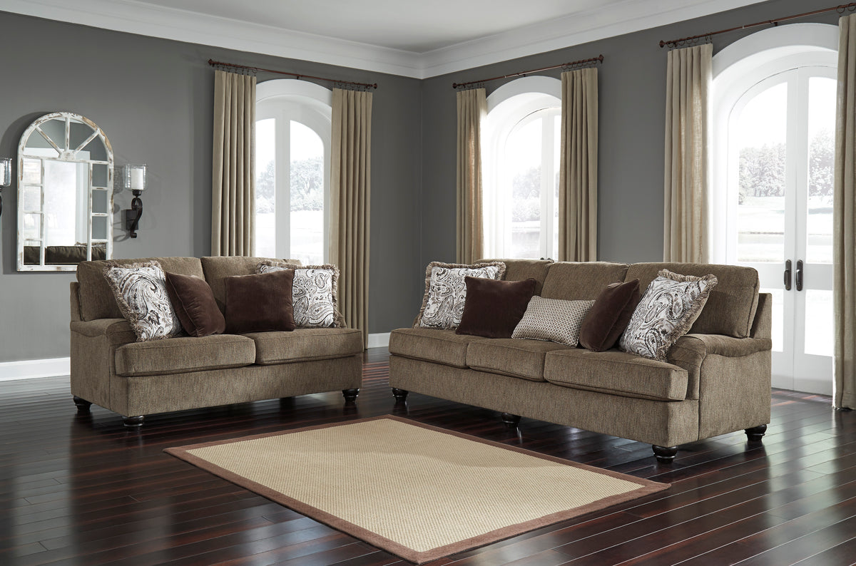 Braemar Brown Sofa and Loveseat 40901