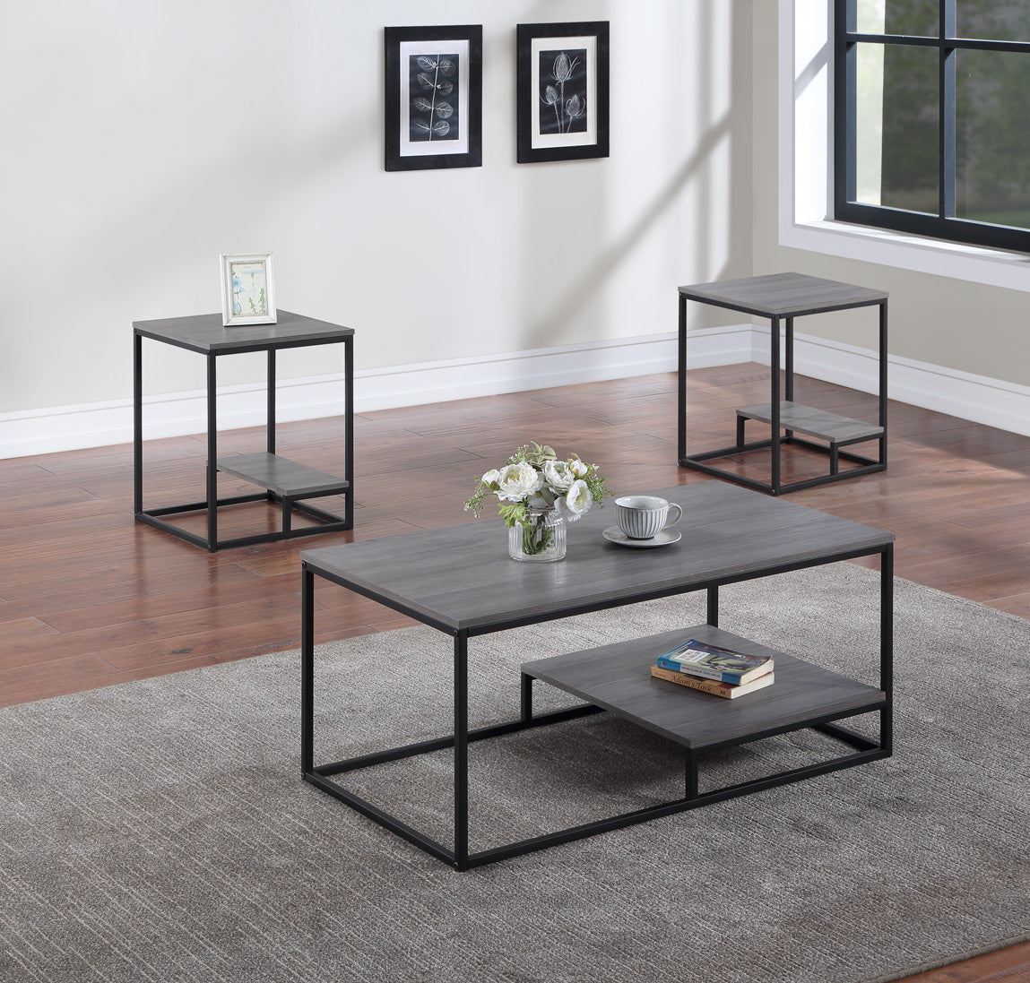 Macon Gray 3-Piece Coffee Table Set 4234