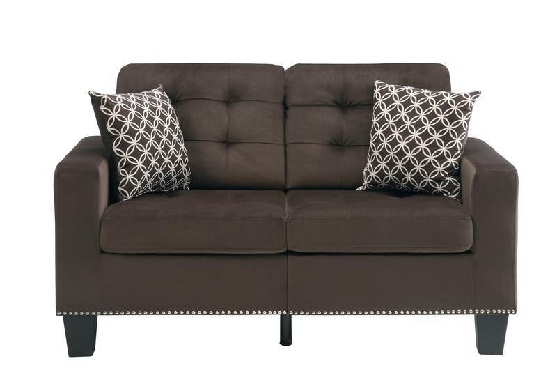 Lantana Chocolate Sofa and Loveseat 9957