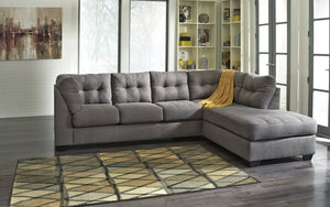 Maier Charcoal 2-Piece RAF Sectional with Chaise | 45220