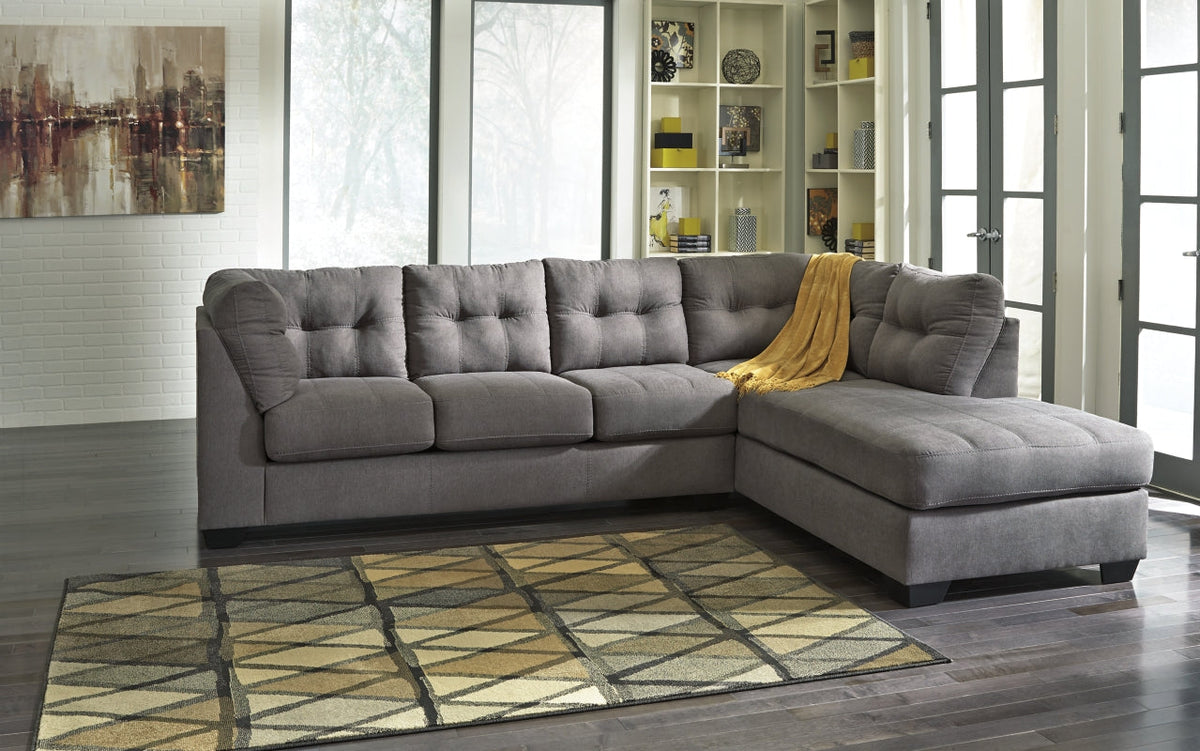 Maier Charcoal 2-Piece RAF Sectional with Chaise | 45220