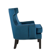 Load image into Gallery viewer, Lapis Blue Velvet Accent Chair 1190