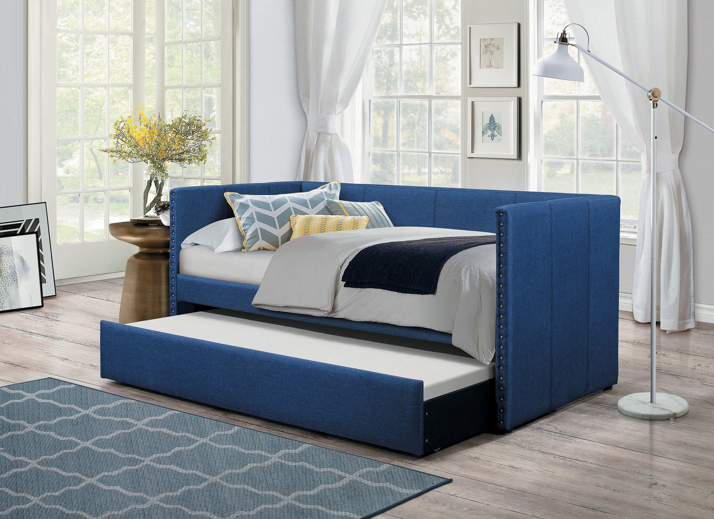 Therese Blue Daybed with Trundle | 4969