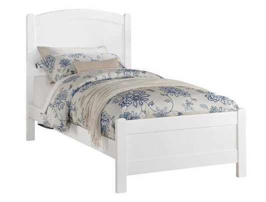 Helene White Twin Panel Bed 5006