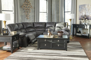 Nantahala Slate 5pc Reclining Sectional with Chaise | 50301