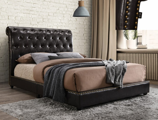 Janine Pu Expresso Queen  Platform Bed | 5104