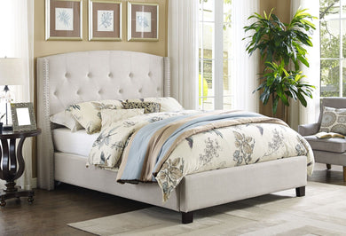 Eva Ivory Upholstered King Bed | 5111
