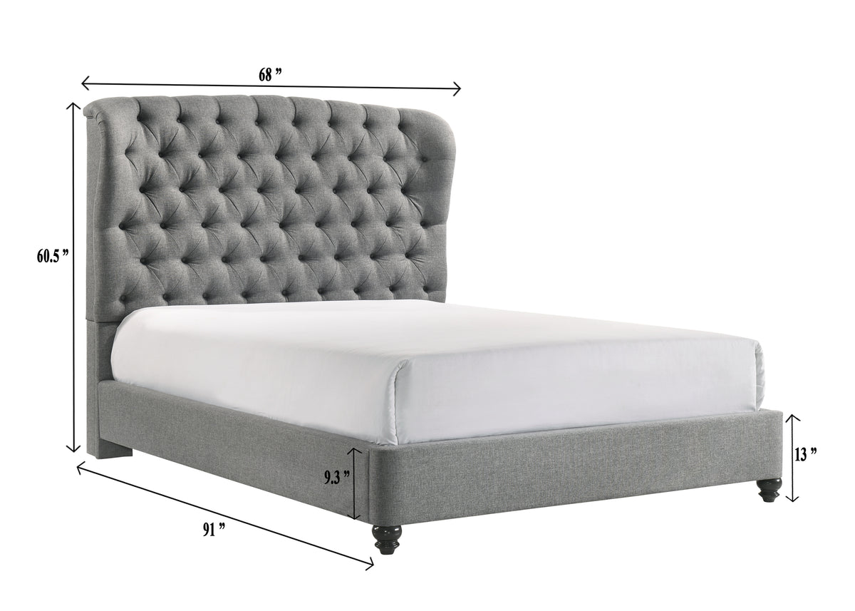 Linda Gray Queen Upholstered Panel Bed

5138 - Harwin Furniture