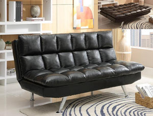 Sundown Black Adjustable Futon Sofa | 5250