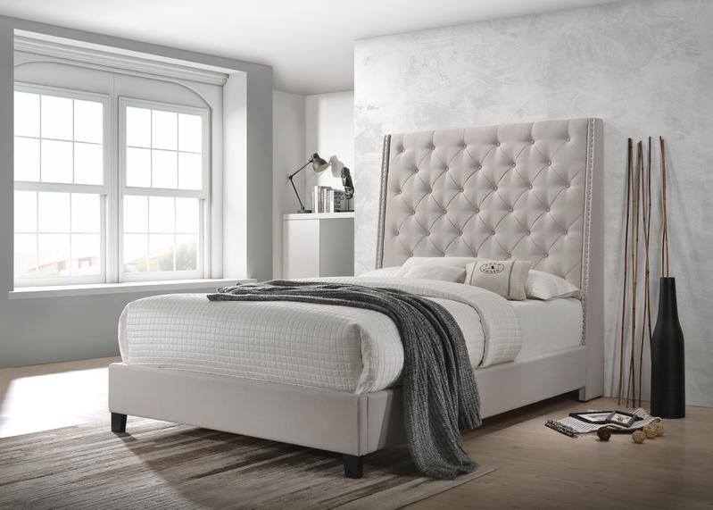 Chantilly Khaki Upholstered Queen Bed | 5265