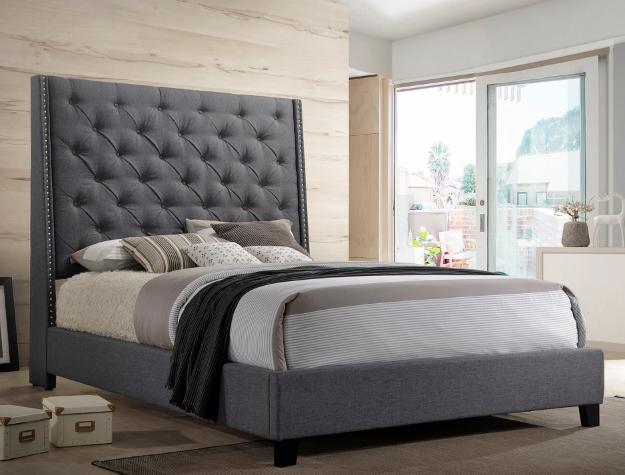 Chantilly Grey Upholstered Queen Bed | 5265