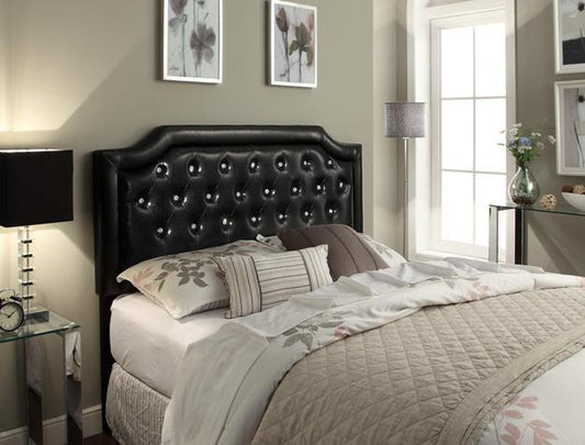 Maria Black Faux Leather Full/Queen Headboard | 5266