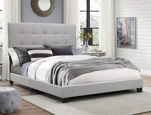 Florence Gray Upholstered Twin Bed
