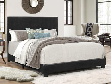 Erin Black Faux Leather King Bed