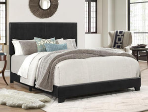 Erin Black Faux Leather Full Bed