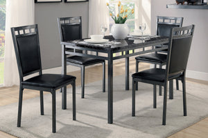 Olney Faux Marble  5pc Dining Room Set | 5275