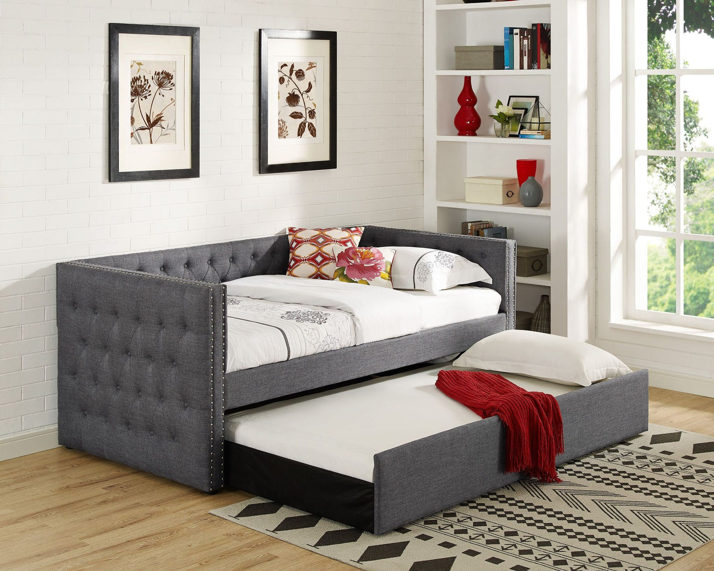 Trina Gray Twin Daybed with Trundle | 5335