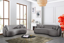 Load image into Gallery viewer, Reina Grey Boucle Sofa &amp; Loveseat